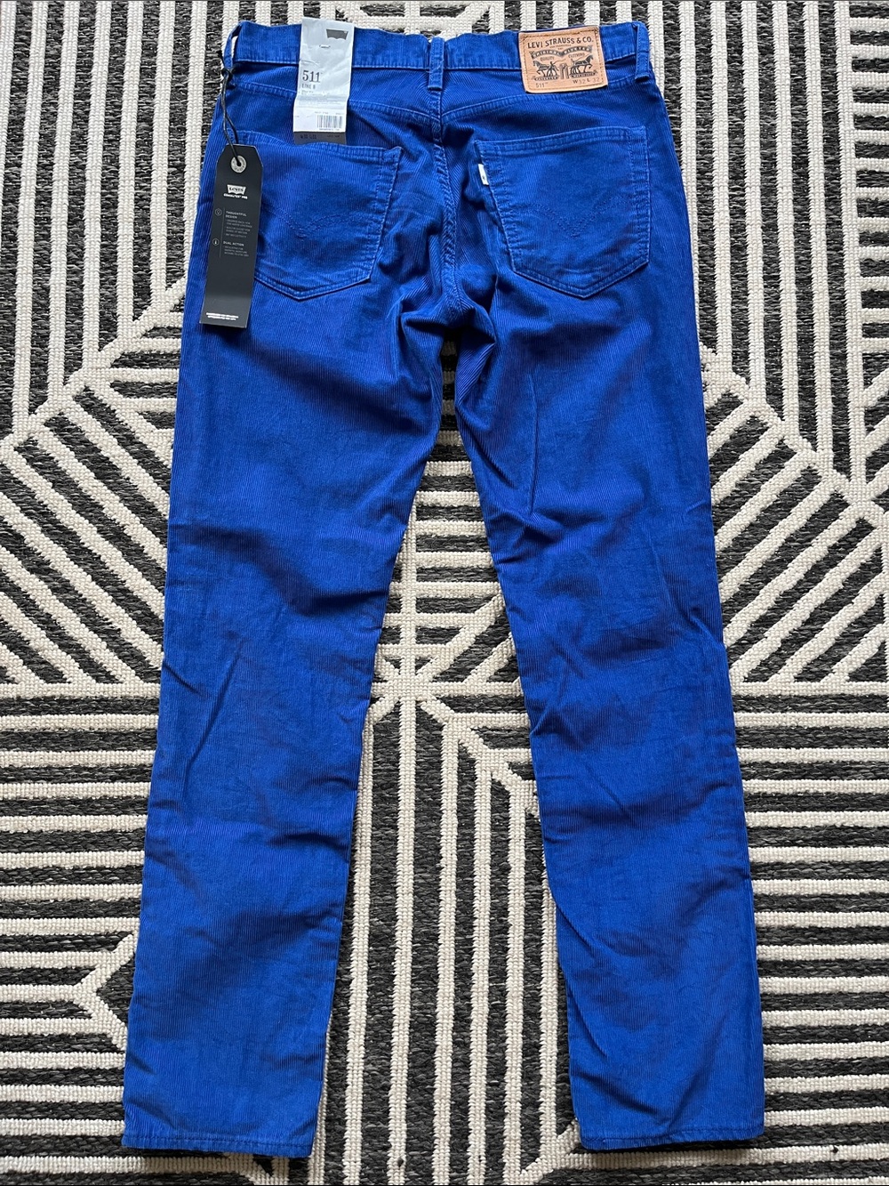 Levi's Men's Royal Blue Corduroy Pants - Straight Leg - 32X32